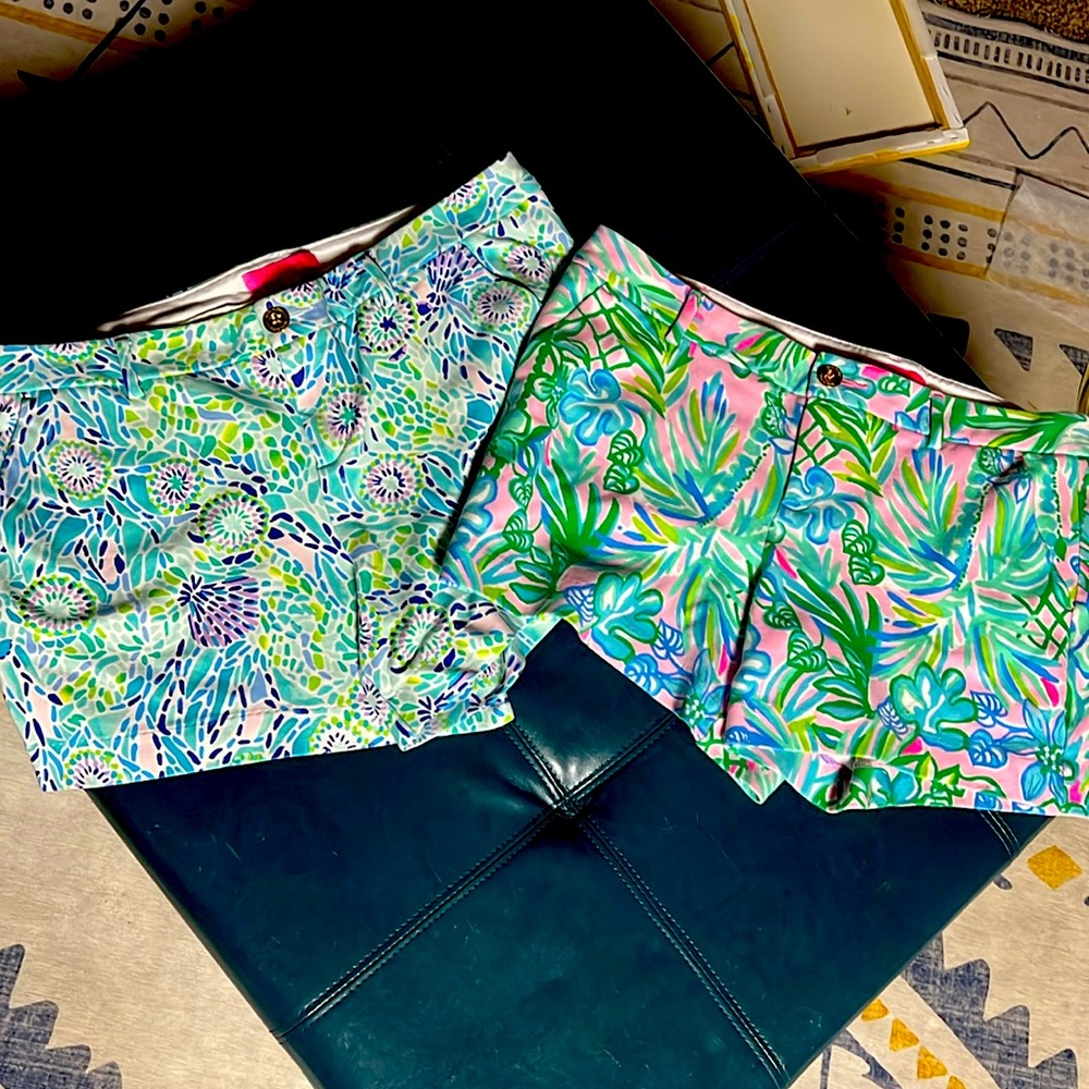2 pair of size 14 EUC LILLY PULITZER Knit SHORTS